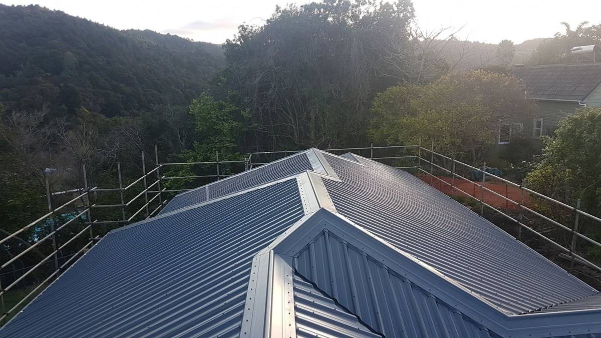 A re-roof in progress on a New Zealand home